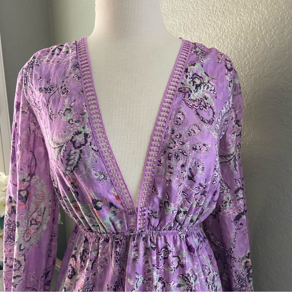 Anthropologie X Hemant and Nandita Mavi Mini Dress  Orchid Small - Picture 11 of 16